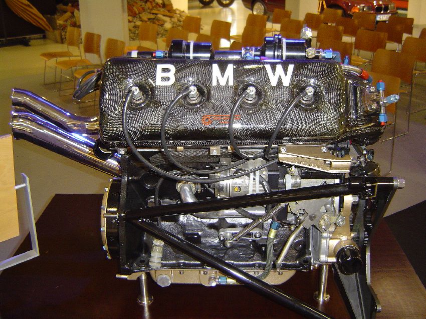 A turbocharged Formula 1 engine based on the cast-iron BMW M10 block.
